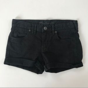 Madewell Black Denim Cut-off shorts - size 24